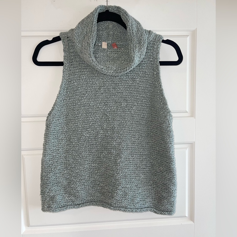 Anthropologie Pilcro Green Knit Sleeveless Sweater Size Medium